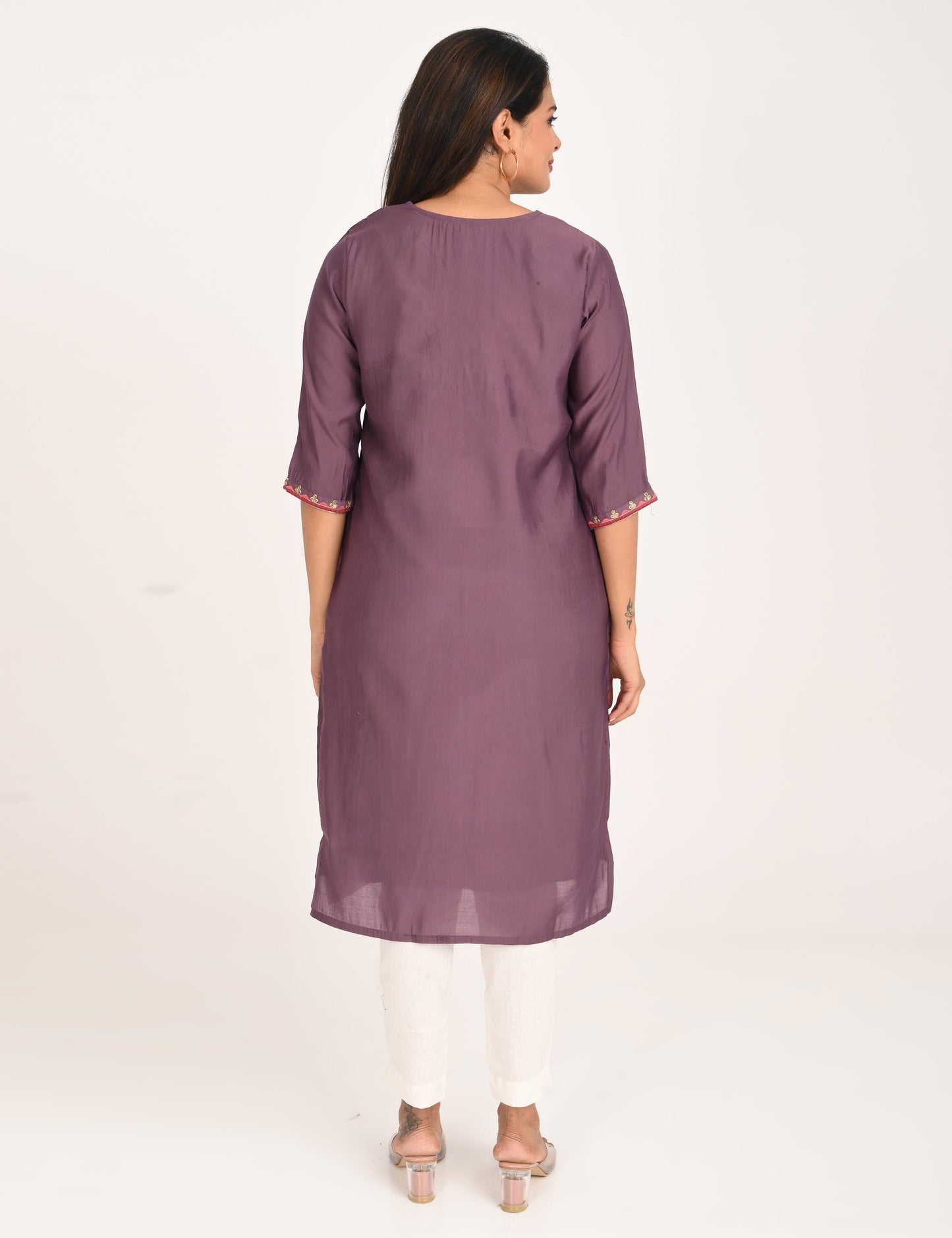 ONVIEW | 1431 | BOUTIQUE WORK SIDE OPEN KURTIS - (PURPLE)