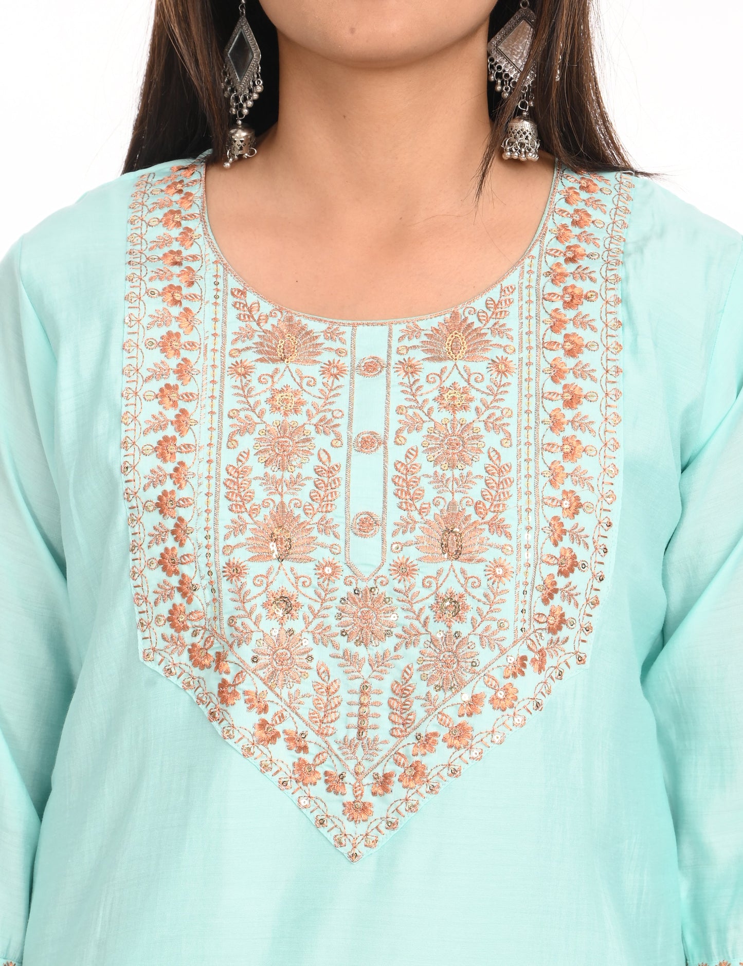 ONVIEW | 1432 | BOUTIQUE WORK SIDE OPEN KURTIS - (SKY BLUE)
