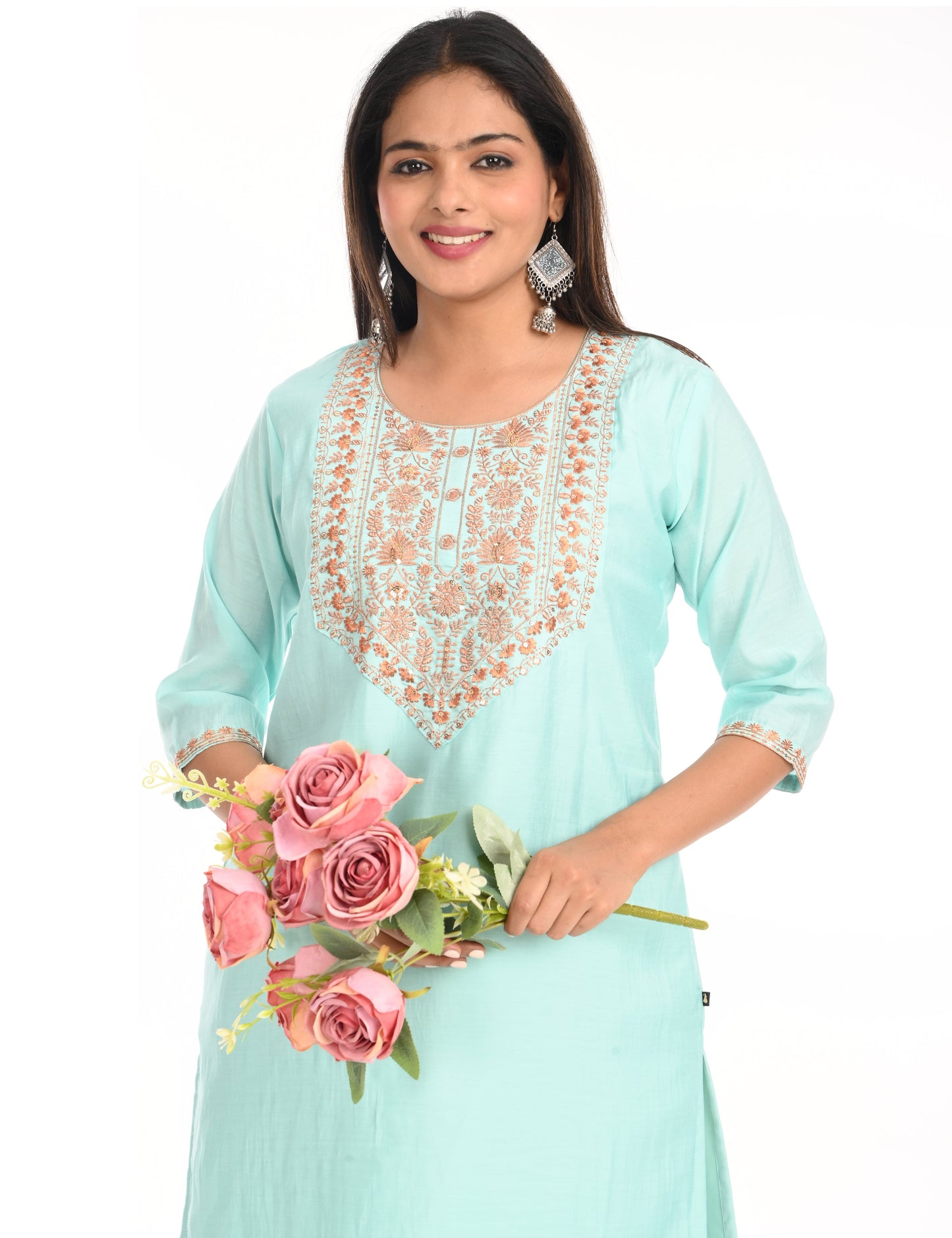 ONVIEW | 1432 | BOUTIQUE WORK SIDE OPEN KURTIS - (SKY BLUE)