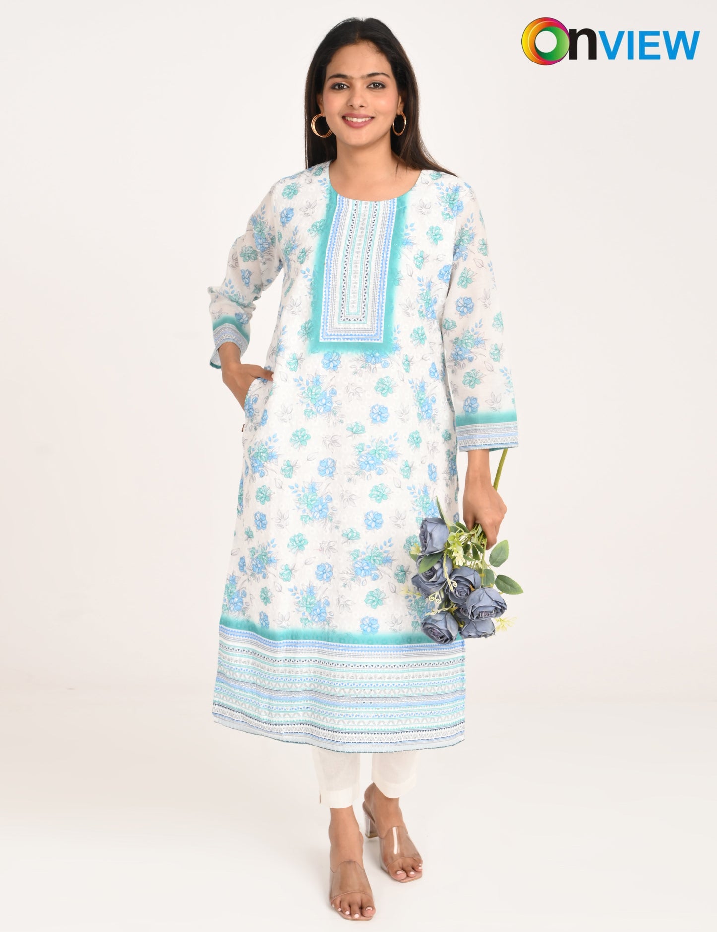 ONVIEW | 548 | CHIKANKARI WORK WITH DIGITAL PRINT