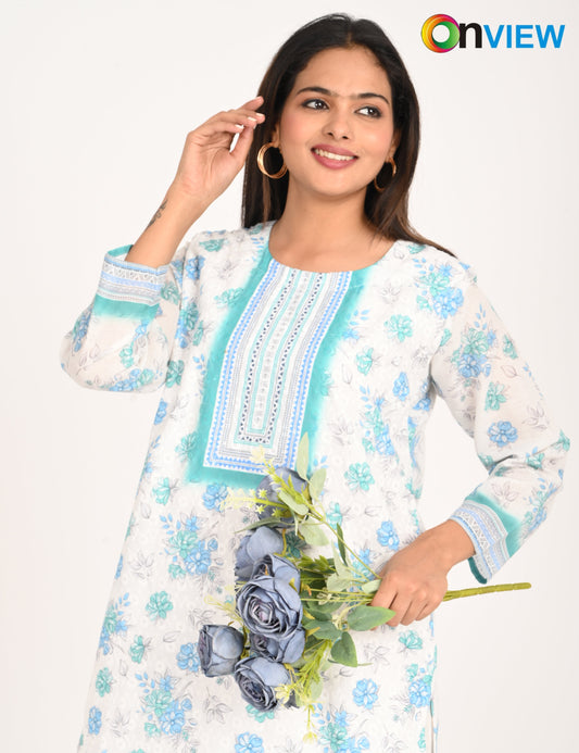 ONVIEW | 548 | CHIKANKARI WORK WITH DIGITAL PRINT