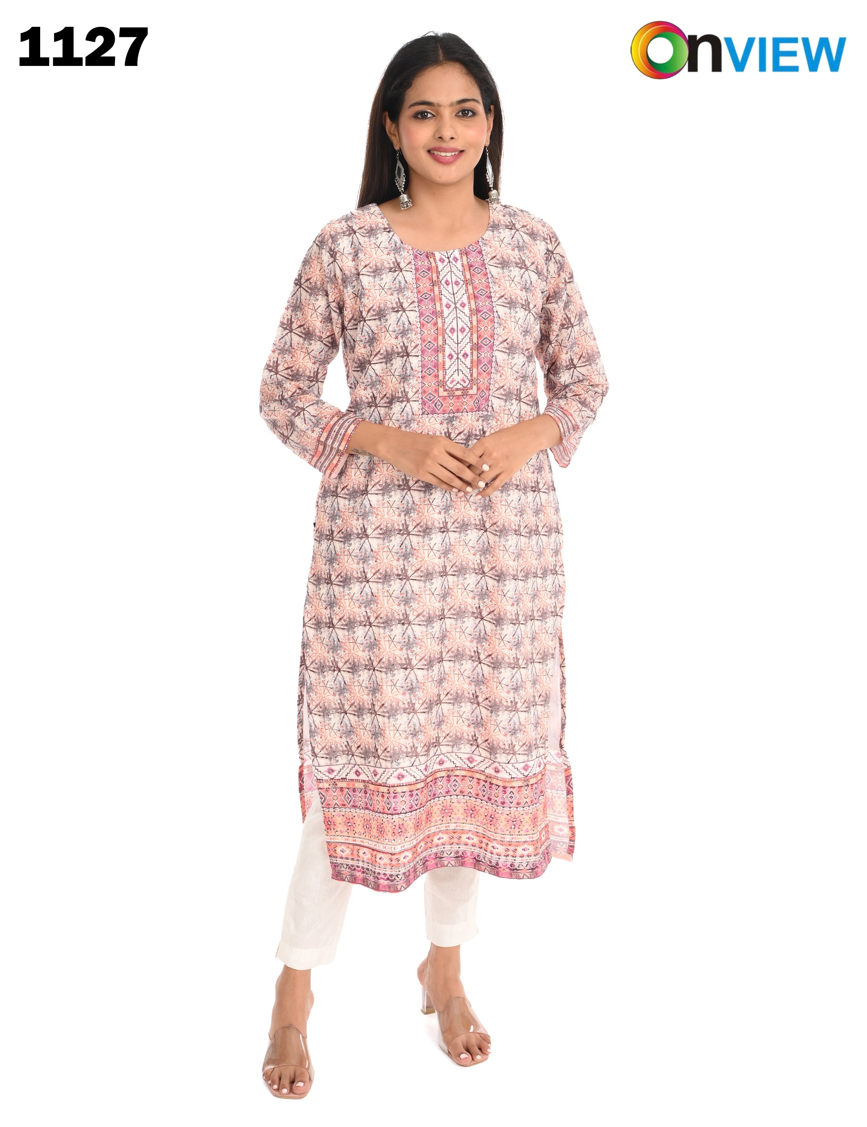 ONVIEW | 1127 | COTTON CHIKANKARI WORK WITH DIGITAL PRINT