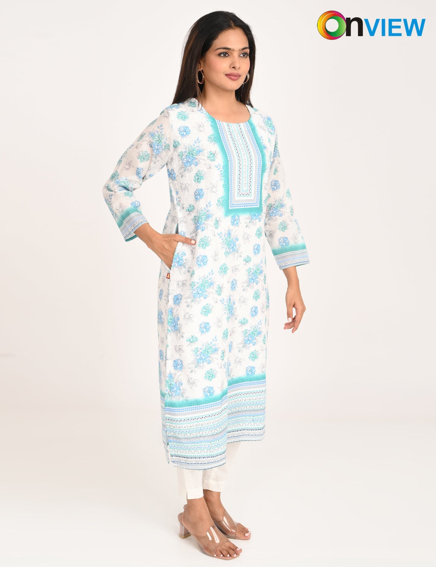 ONVIEW | 548 | CHIKANKARI WORK WITH DIGITAL PRINT