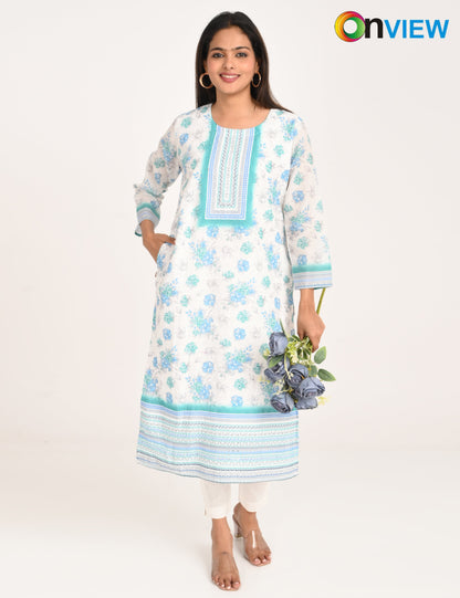 ONVIEW | 548 | CHIKANKARI WORK WITH DIGITAL PRINT