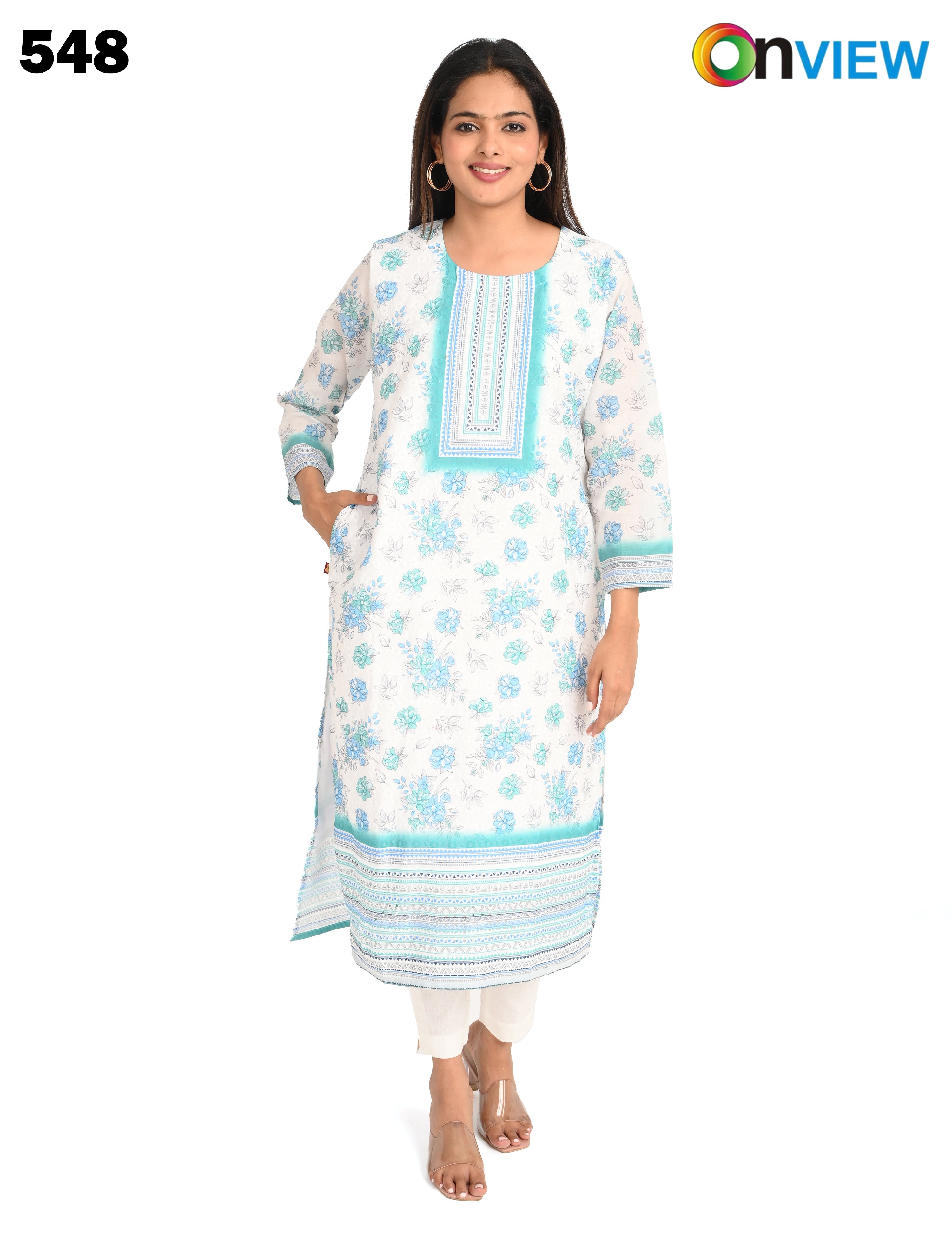 ONVIEW | 548 | CHIKANKARI WORK WITH DIGITAL PRINT